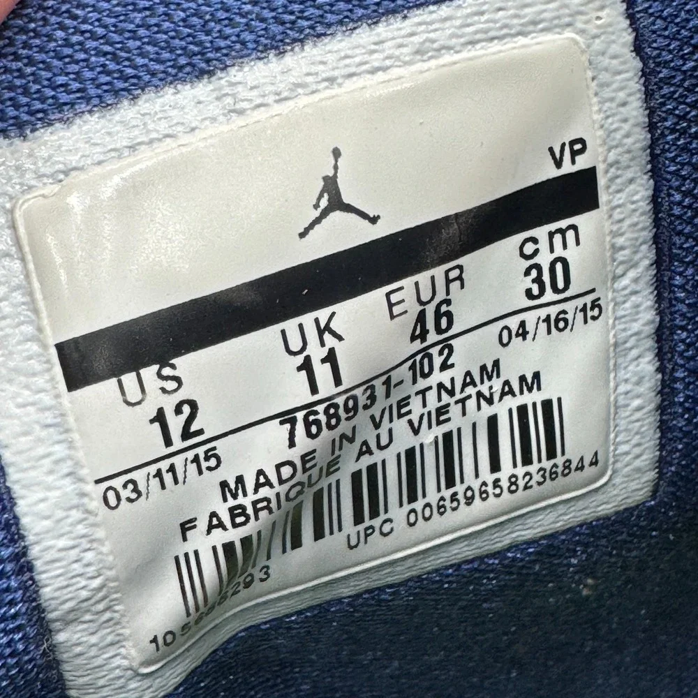 Jordan Rising High Shoes Mens 12 White Insignia Blue Ghost Green Sneakers
